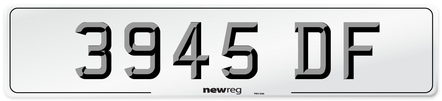 3945 DF Number Plate from New Reg
